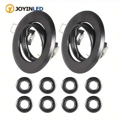 10 Circular Design Spotlights, Embedded Spotlight LED Front Ring Tube Lighting Accessories, Indoor Hotel Decoration Lighting Spotlight Accessories, Used For Living Room Decoration