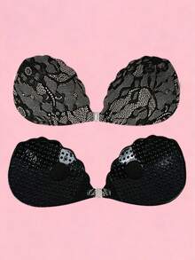 Áo ngực nâng ngực không dây, hở lưng, gợi cảm, có keo dán, chống thấm nước và mồ hôi, miếng che đầu nhũ hoa tái sử dụng, lý tưởng cho váy cưới và váy dạ hội. - màu đen - Xem 11