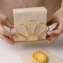 Metal Flower Shaped Napkin Holder - Paper Towel Rack For Hotel, Cafe, Homestay Tabletop Decor - Multicolor - View 2