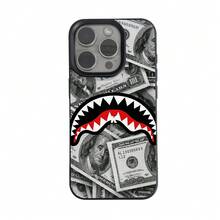 Money Phone Case, Aggressive Style, For Compatible With IPhone 17/17pro/17promax/17Air/Iphone16/16pro/16plus/16promax/15/15promax/15pro/11/12/13/14promax/12mini/13mini/11pro/11promax/12pro/12promax/13pro/13promax/14pro/14promax, Dollars And Shark Mouth Gift, Wealth Aesthetic Design Present For Him, Rich Lifestyle Gift - màu đen - Xem 4