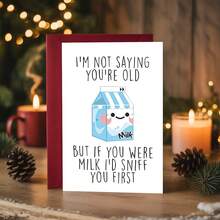 1张趣味爱情生日贺卡 | 含信封，浪漫爱情告白卡，送给男友/女友，可爱甜蜜祝福卡