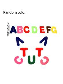26pcs Felt Letter Stickers, DIY Self-Adhesive Felt Letters, Suitable For Back To School, DIY Decorative Stickers, Birthday, Party Background, Party Favors - Nhiều màu - Xem 2