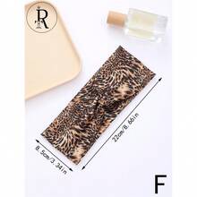 1pc New Vintage European & American Style Leopard Print Yoga Headband, Elastic Criss-Cross Sports Hair Band Women Head Scarf Elegant Hair Accessories Causal Sweatband - Multicolor - View 9