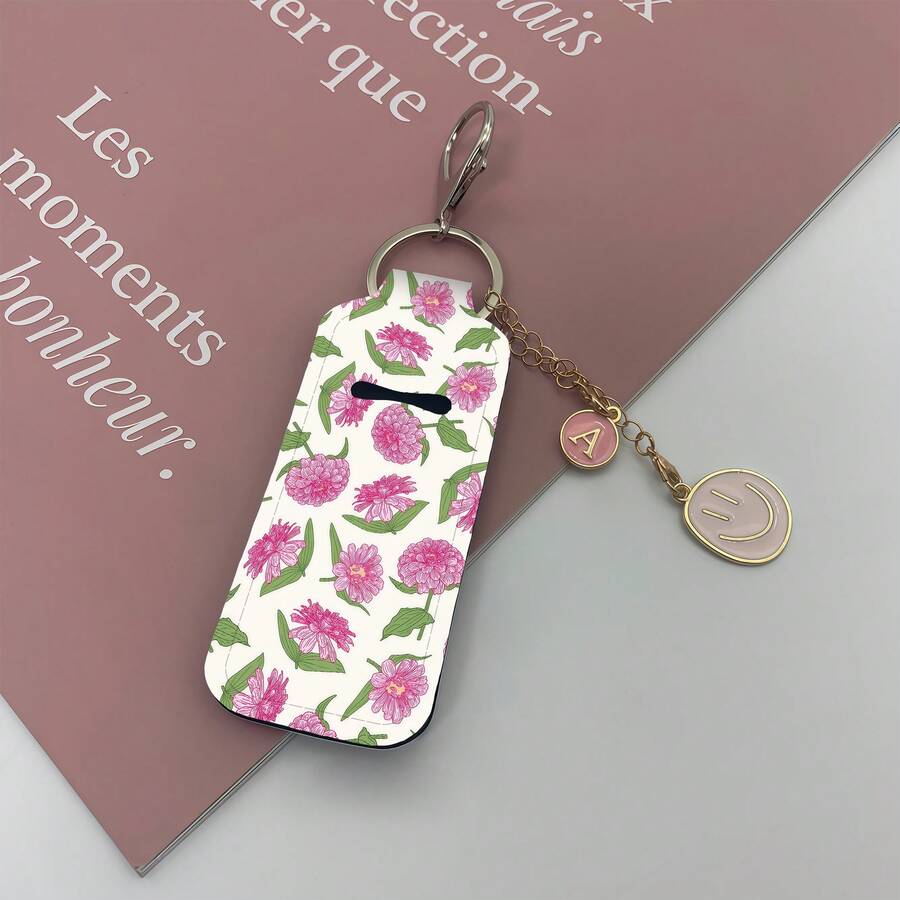 口红收纳钥匙扣，带字母吊坠，多功能口红钥匙扣盒，夹式口红收纳盒，女士包包配件，实用礼物，夹式口红盒，弹力口红钥匙扣收纳盒 - 信 - 查看 1