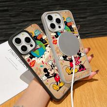 Mickey Mouse Clubhouse Character Patterned Phone Case Featuring A Joyful Design. Mickey Mouse, Minnie Mouse, Donald Duck, Daisy Duck, Goofy Dog, Compatible With IPhone 17, 17 ProMax, 17 Pro, 17 Air, 16, 15, 14, 13, 12 Pro 11 XsMax Xs Xr X And Galaxy Models, With Shockproof Protection And Magnetic Case. A Fun Gift For Disney Fans ,Mickey Fans, Family, Friends, Birthdays, Holidays, And Special Occasions. A Delightful Addition To Your Phone Accessories. - 藍色 - 查看 4