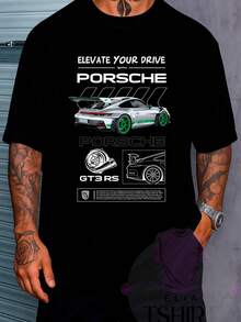 Camiseta Streetwear Carros Skyliiine GT3RS Automóveis Veículos Corrida Drift Street Moda De Rua Cultura Urbana Skatistas Unissex Masculino Feminino 100% Algodão Top Premium Streetwear Lançamento Envio Imediato Varias Cores!! - 72578-GT3 RS - Visão 1