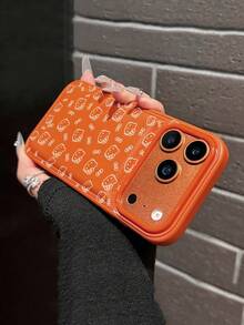 Sanrio 可爱粉色线条Hello Kitty蝴蝶结手机壳 - 兼容 17/17 Air/17 Pro/17 Pro Max、16/16 Plus/16 Pro/16 Pro Max、15/15 Plus/15 Pro/15 Pro Max、14/14 Plus/14 Pro/14 Pro Max、13/13 Pro/13 Pro Max、12/12 Pro/12 Pro Max、11/11 Pro Max，防尘，流行气泡皮革纹理防摔保护套 - 橘色 - 查看 4