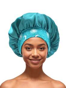 1 pieza Gorro para dormir, gorro de satén de seda extra para que duerman las mujeres con cinta de amarre para cabello rizado, gorro grande para trenzas - Multicolor 1 pieza - Ver 30