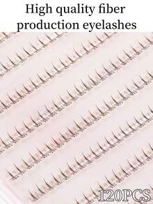 120片免胶迷你火焰假睫毛，易于佩戴，节省化妆时间，韩式C型卷翘，长度5-6毫米，适合角色扮演、动漫，自然魅惑火焰睫毛，自粘式假睫毛 - C - 查看 6