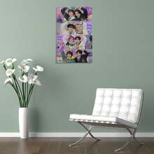 Framed Stray KPOP Boy Group Poster Canvas Wall Art Wall Hanging Birthday Party Background Banner For Living Room Bedroom Dorm Decoration - Multicolor - View 5