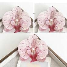 3/5/8件套夏威夷花朵发夹，女士兰花发夹配仿珍珠，人造花朵发夹，适合海滩、新娘、学生、女士发饰 - 彩色 - 查看 23