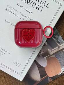 1个红色爱心按钮设计无线蓝牙耳机保护套，兼容苹果1/2/3/4、Pro/Pro2/Pro3 - 彩色 - 查看 6