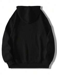 2026Disney Men's Hoodie-Men's M-Pattern Pullover, Loose Hoodie Sweater In Front Pocket, Suitable For Casual Wear, Birthday Gifts For Disney Fans, Travel Clothes, Playful Design, Comfortable Fabrics, Fan Clothes, Movie Lovers, Home Clothes, Durable Materials, Printed Sweatshirts, Men. - Black - View 2