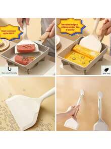 1pc Silicone Takoyaki Spatula, Non-Stick Wide Mouth Japanese Pancake Spatula, Non-Stick Heat Resistant Egg Spatula (Suitable For Eggs, Cookies, Fried Eggs, Fish, Burgers, Steaks And Pizza) - Multicolor - View 10