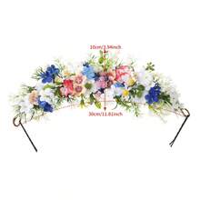 1件新娘人造向日葵花冠头饰，适合婚礼、旅行、拍照