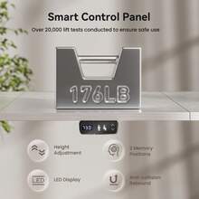 Electric Standing Desk  With Built-In Outlet & Storage Drawer, Adjustable Height Computer Desk With 2 Memory Modes, Stable Sit-Stand Desk With Charging Station, 2 USB Ports, 3 Power Outlets, Spacious Workstation For Home Office - Xem 4