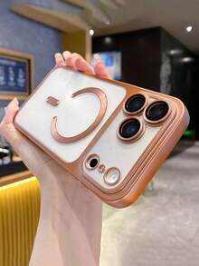 奢华哑光半透明磁吸手机壳，兼容 17 Pro Max、17 Pro、17 Air、17 Pro Max、16、15 Pro Max，支持磁吸无线充电，防震后盖 - 沙漠金 - 查看 4