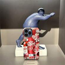 1PCS Creative Simple Pink Cherry Bling Soft Protective Case Pocket-Friendly Commuter Series Perfect Gift For Women - 黑色 - 查看 5