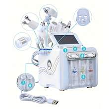[Mother's Day Limited]-7-In-1 Hydrogen Oxygen Beauty Meter, Hydrofacial,Double Large Pump Home 7-In-1 Hydrogen Oxygen Beauty Skin Cleansing Spa, Gentle Care Cleansing Skin, Mother's Day Gift, Perfect Gift For Wife - Grey - View 2