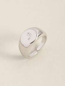 1枚定制儿童阿拉伯语戒指，阿拉伯字母戒指，精美定制礼物 - 銀色 - 查看 26