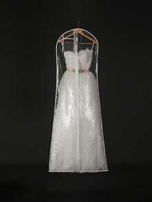 1pc Long Wedding Dress Dust Cover Bag, Bridal Gown Storage Bag - Multicolor - View 4