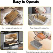 1pc/2pcs Silicone Loaf Pan Designed For 22.86X12.7 Cm Bread, Made From Food- Materials, Featuring Nonstick And Reusable Properties, Easy To Clean, And Resistant To High Temperatures. - - - View 9