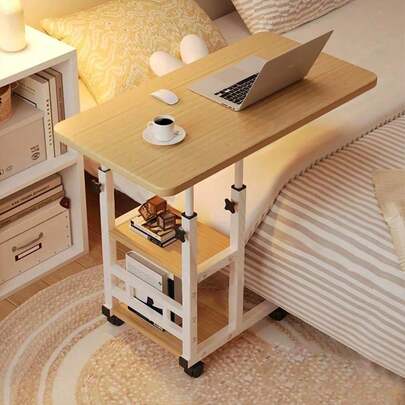 1PC Adjustable Bedside Lifting Table With Wheels, Laptop, Bedside Table, Independent Office Desk, Game Desk