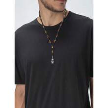 Collar perlas con colgante cruz joyería mujer clásica - como en la foto - Ver 1