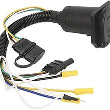 Adaptador de Cableado para Remolque, Convertidor de 4 Vas a 7 Vas, Adaptador de Enchufe de Cableado Elctrico con Soporte de Montaje, Accesorios para RV - como se muestra en la figura - Ver 6