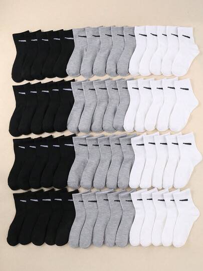 20 pares de calcetines hasta el tobillo para niños, calcetines deportivos para niños, nuevos calcetines para correr para el período escolar, con diseño de rayas y ganchillo, aptos para uso diario, adecuados para niños y niñas de 1 a 16 años, transpirables, suaves y cómodos