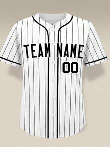 Customizable Plus Size Men's Baseball Jacket, Can Print Name & Number, Suitable For Gatherings & Matches, Fast Delivery White Summer - 白色 - 查看 2