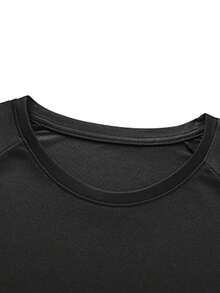 Women's Solid Color Casual Sports Short Sleeve T-Shirt - Lightweight Outdoor Ready T-Shirt: Breathable For Hiking And Daily Wear Black Summer - Black - View 7