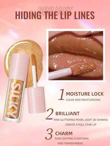 Pudaier 2件套唇部组合套装 - 保湿唇彩和唇线笔 - 适合多种妆容，可单独使用或叠加使用，唇线笔持久显色，滋润自然，适合所有肤质。 - 04+15 - 查看 3