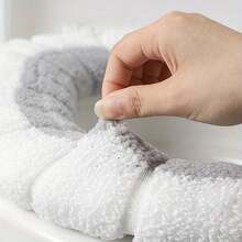 1/2/5pcs Reusable Warm Soft Washable Toilet Seat Covers With Hanging Rings - Lightweight Universal Type, Only For Manual Toilet Auxiliary Seat Cushions, Toilet Seat Covers - Multicolor - View 6