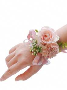 1/2件組 菊花&玫瑰胸花與手腕花飾套組，適合婚禮、派對、晚宴、舞會、旅行、週年紀念 - 彩色 - 查看 10