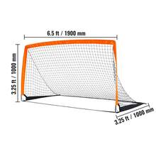 Portable Soccer Goal, 6.5x3.25 Ft Backyard Soccer Net, Foldable Pop Up Practice Soccer Net, Mini Youth Training Soccer Goal Set, All-Weather Indoor Outdoor Soccer Goals With Carry Bag - 橘色 - 查看 10