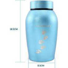 Urnas para Cenizas Mascotas, Urna para Cenizas Metálicas para Gatos y Perros (Azul 18.5 * 8.5cm),39826776 - Multicolor - Ver 2