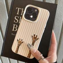 1pc TPU Material Cute & Healing Giraffe Pattern Phone Case Compatible With Iphone 17 Pro Max/17/16 Pro Max/15/13/12/11, S20 FE/A15/S24/A55, Compatible With Redmi Note 11/Note 12/Note 13 Pro, Full Coverage Anti-Drop Soft Protective Phone Cover,International Version, Not The Domestic Version - White - View 2