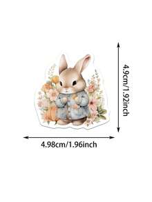 50张/套A，100张/套B，150张/套C 复活节兔子和复活节彩蛋贴纸，适用于剪贴簿、日记本、手机、笔记本电脑、水瓶、涂鸦，防水，复活节礼物