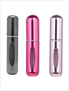 1个/2个/3个/4个/5个装 5毫升便携式迷你香水可填充喷雾瓶，配有香水泵头，适合旅行和户外使用