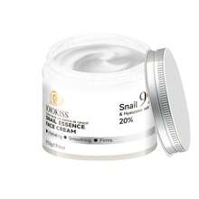 IOIOKISS 蜗牛精华修护霜 - 高效保湿，蕴含20%玻尿酸，有效改善暗沉、粗糙，紧致肌肤轮廓，抚平皱纹，舒缓敏感，滋养肌肤，锁住水分，蜗牛胶原蛋白精华霜，适合所有肤质，女士护肤好礼，50克 - 白色 - 查看 8