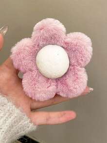 1 pezzo Fermaglio per capelli in peluche con fiore - Accessorio per capelli soffice e morbido, adatto per code di cavallo alte da donna, accessori per capelli eleganti e giocosi, fermagli per capelli eleganti, fermagli alla moda per l'estate, la spiaggia, le vacanze, i festival e le feste - Multicolore - Visualizzare 7