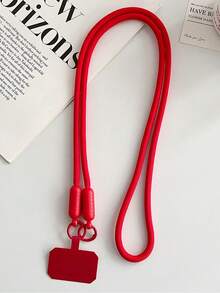 1pc Pineapple Shaped 8cm Double Buckle Lanyard Strap, Colorful Polyester Phone Hanging Cord