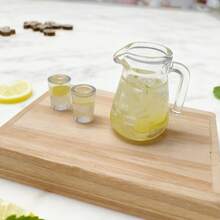 娃娃屋微缩逼真夏季柠檬冰茶饮品，适用于BJD微型客厅场景模型装饰 - 彩色 - 查看 5