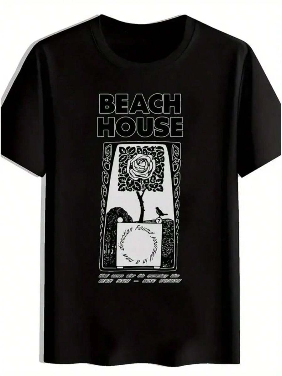 Printed Cotton T-Shirt - 黑色 - 查看 1