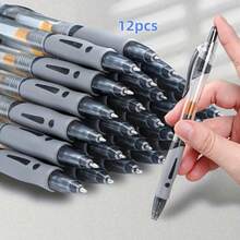 12/24pcs 0.5mm Retractable Ballpoint Pen Set, Black/Blue Ink Rollerball Pens, Simple Push-Button Ballpoint Pens For Students, Exams, Office, Gifts - High-Quality Round Tip Pens - Multicolor - View 13
