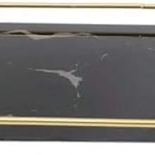 Bandeja Organizadora Ovalada Para Bao Accesorio Decorativo Tocador Organizador De Cosmticos Y Aporta Jabn Toallas Servilletas Para Mostrador - base negra - Ver 4