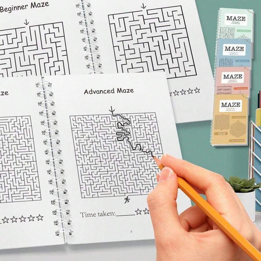 Mindful Maze Activity Book, Relaxing Yet Challenging Puzzles That Encourage Focused Thinking, Helps Build Patience And Persistence, Ideal For Desk Breaks And Travel Downtime - 6 - View 1