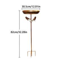 手工复古铸铁鸟浴盆及喂食器套装 - 防锈户外鸟浴盆带喂食器，易于清洁，五爪底座 - 手工花园装饰，适合雀类、蜂鸟、麻雀、知更鸟 - 婚礼/圣诞礼物 - 彩色 - 查看 6