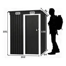 Casa De Almacenamiento Bodega Cobertizo Exterior Para Jardin - Negro - Ver 3